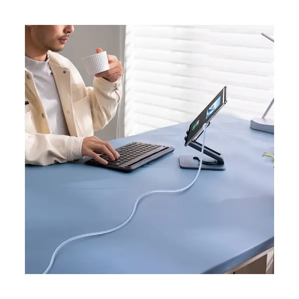 MR4_107254 Кабель baseus silky series usb-a to type-c 100w 1m синій p10377703313-00 