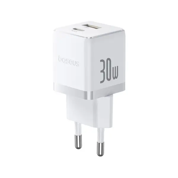 MR4_129011 Мережевий зарядний пристрій baseus palm type-c+usb 30w, білий p1011160a213-00 