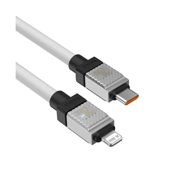 MR4_128906 Кабель pd baseus coolplay series fast charging cable type-c to lightning 20w 1m, білий cakw000002 