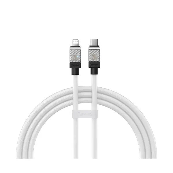 КАБЕЛЬ PD BASEUS COOLPLAY SERIES FAST CHARGING CABLE TYPE-C TO LIGHTNING 20W 1M, БІЛИЙ CAKW000002