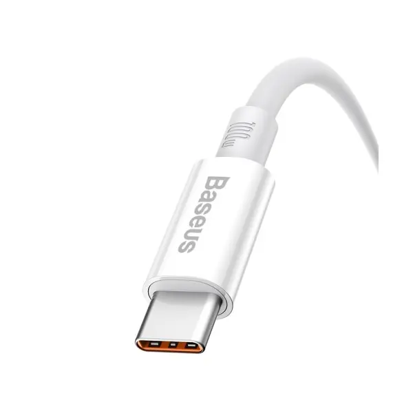 КАБЕЛЬ BASEUS SUPERIOR SERIES FAST CHARGING TYPE-C 100W 1M MOON, БІЛИЙ P10320102214-01