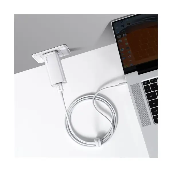 КАБЕЛЬ BASEUS SUPERIOR SERIES FAST CHARGING TYPE-C 100W 1M MOON, БІЛИЙ P10320102214-01