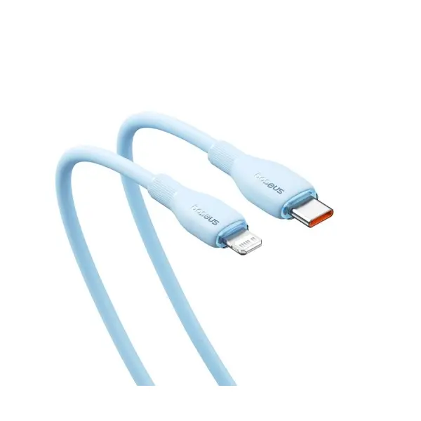 КАБЕЛЬ PD BASEUS PUDDING SERIES FAST CHARGING CABLE TYPE-C TO LIGHTNING 20W 1.2M СИНІЙ P10355701311-00