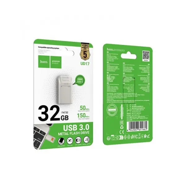 ФЛЕШ-НАКОПИЧУВАЧ TYPE-C HOCO UD17 SMART USB3.0, TYPE-C (32GB)