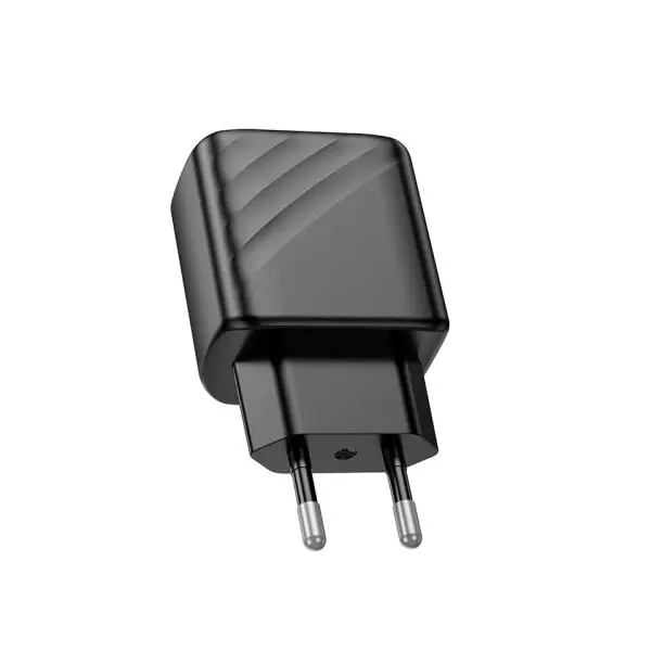 MR4_131813 Мережевий зарядний пристрій hoco cs21a rich single port qc3.0 charger (eu), чорний 