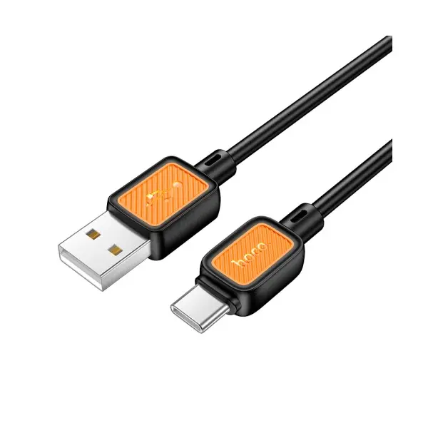 КАБЕЛЬ HOCO X108 BENEFIT SILICONE CHARGING DATA CABLE TYPE-C 2,4A, 1M, ЧОРНИЙ