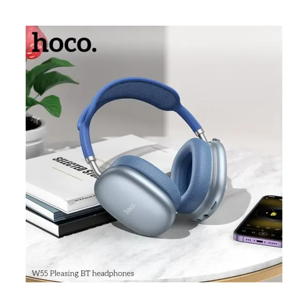 НАВУШНИКИ НАКЛАДНІ HOCO W55 PLEASING BT5.4, 90HOURS, СІРИЙ