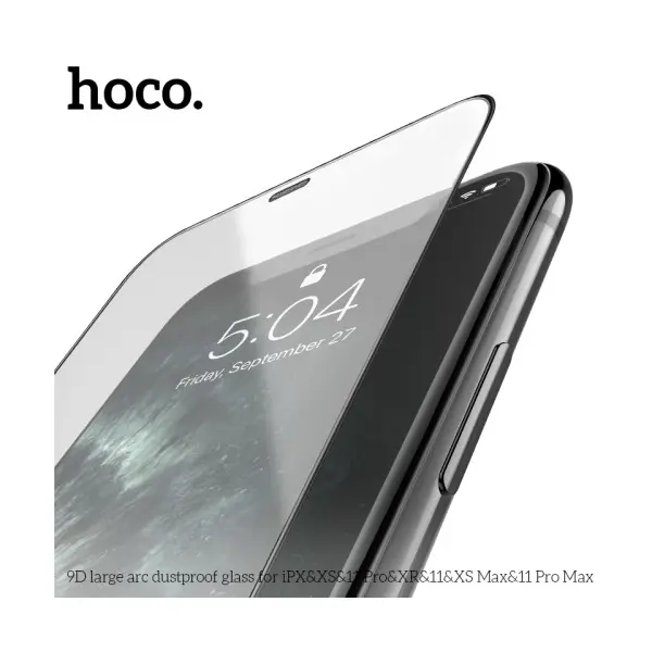 MR4_131805 Захисне скло hoco a34 9d large arc dustproof для iphone xr, 11, чорний 