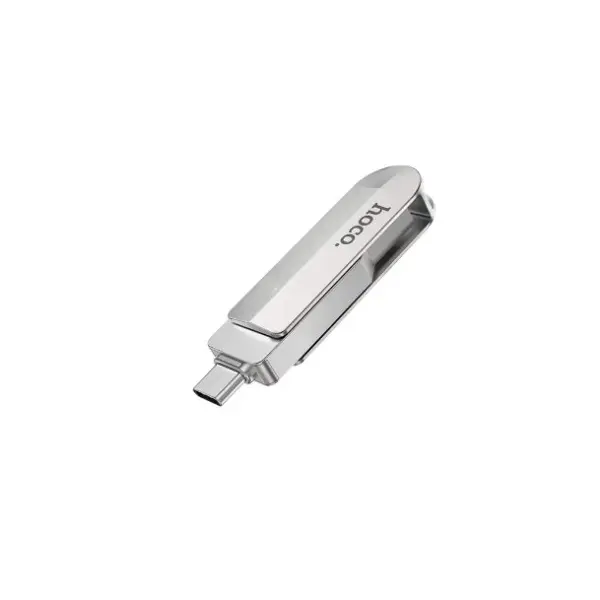 ФЛЕШ-НАКОПИЧУВАЧ USB-A, C HOCO UD10 WISE TYPE-C USB FLASH DRIVE 16GB, СІРИЙ