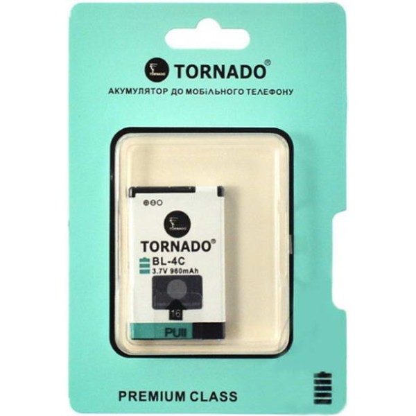 MR1_95971 Аккумулятор телефона tornado для nokia bl-4c (960mah) TORNADO