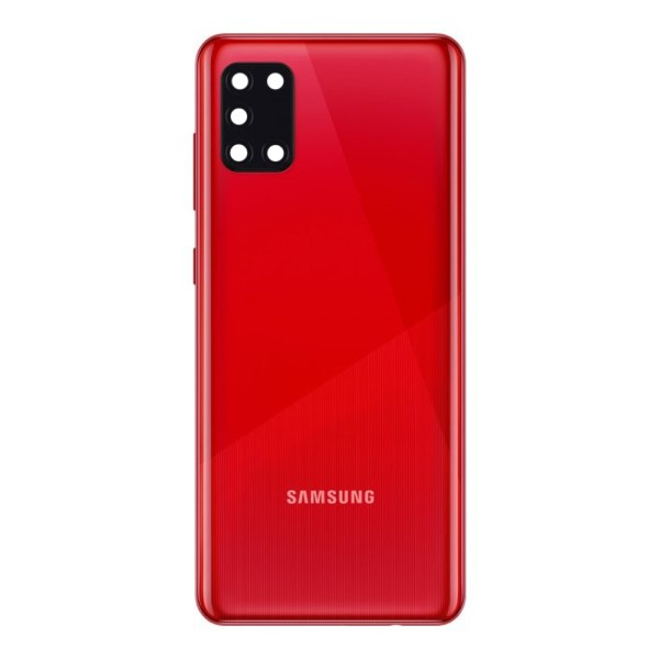 MR1_100581 Задняя часть корпуса для samsung galaxy a31 (2020), sm-a315 красный (с стеклом камеры) PRC