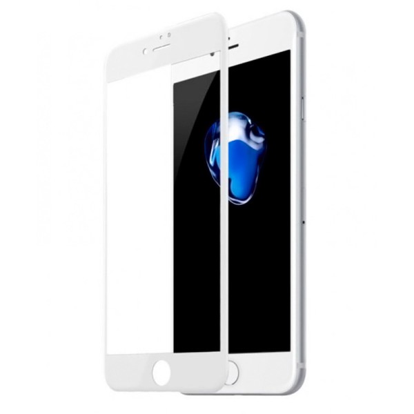 MR3_107280 Захисне скло 4d для iphone 7 plus, 8 plus (0.3mm, 4d arc, білий) люкс PRC