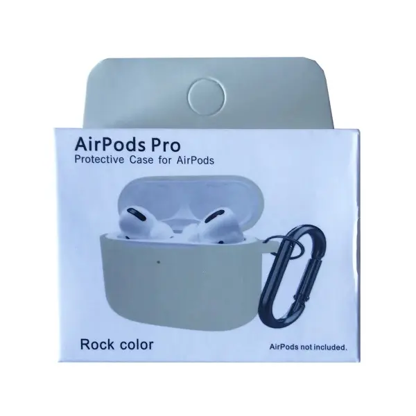 MR4_132852 Чохол для airpods pro silicone slim (+ карабин) new box rock color 