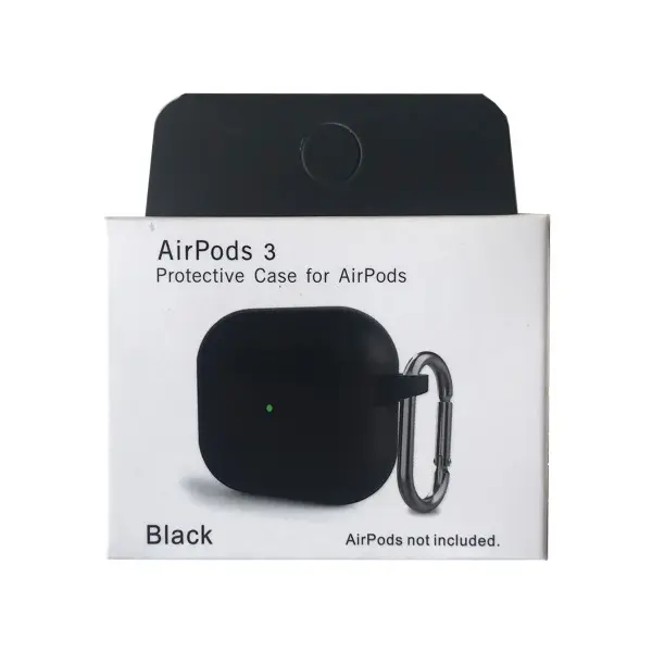 MR4_133046 Чохол для airpods 3 silicone slim (+ карабин) new box, чорний 
