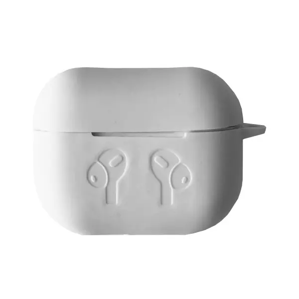 MR4_133452 Чохол для airpods pro 2 силіконовий logo 2in1 (+ карабин) (тех. пак), білий 