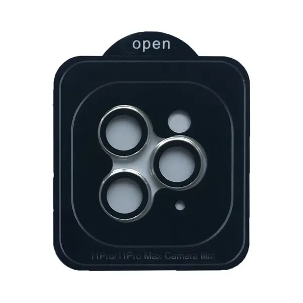 ЗАХИСНЕ СКЛО CAMERA METAL ДЛЯ IPHONE 11 PRO, 11 PRO MAX, СІРИЙ