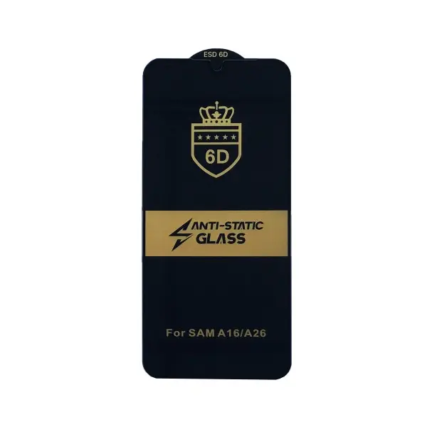 ЗАХИСНЕ СКЛО 6D ANTI-STATIC ДЛЯ SAMSUNG A26, ЧОРНИЙ (ТЕХ. ПАК)