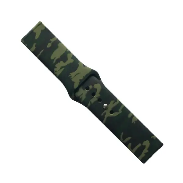 РЕМІНЕЦЬ SILICONE 22MM, CAMOUFLAGE, ЧОРНИЙ-GREEN 2