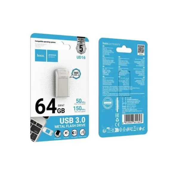 MR4_132458 Флеш-накопичувач usb hoco ud16 smart usb3.0 64gb, сірий 