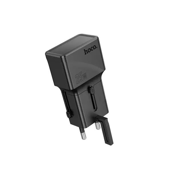 MR4_132686 Мережевий зарядний пристрій hoco ac24 mini pd25w+qc3.0 universal travel charger, чорний 