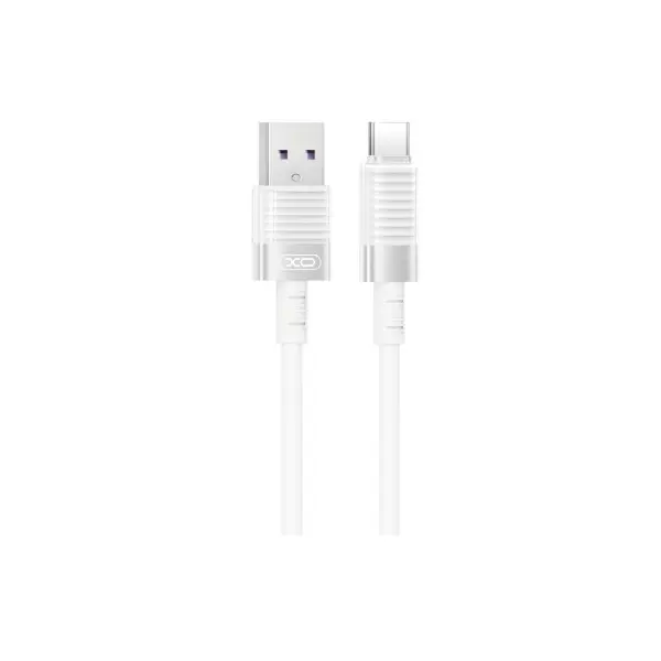 MR4_132422 Кабель xo nb282 brushed silicone 6a fast charging apple data cable 1m, білий 