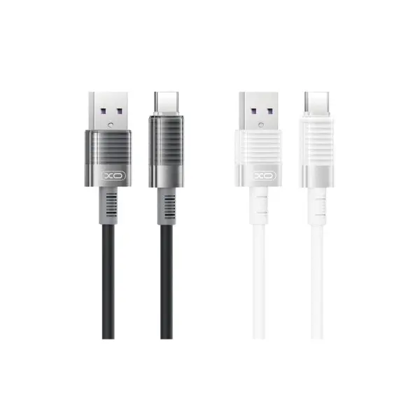 КАБЕЛЬ XO NB282 BRUSHED SILICONE 6A FAST CHARGING APPLE DATA CABLE 1M, БІЛИЙ