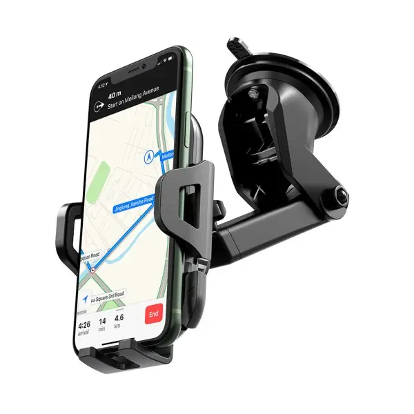 АВТОТРИМАЧ HOCO CA76 TOUAREG ONE-TOUCH CENTER CONSOLE CAR HOLDER, ЧОРНИЙ