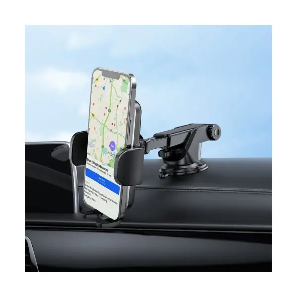 АВТОТРИМАЧ HOCO CA95 POLARIS PUSH-TYPE TELESCOPIC SUCTION CUP CAR HOLDER, ЧОРНИЙ