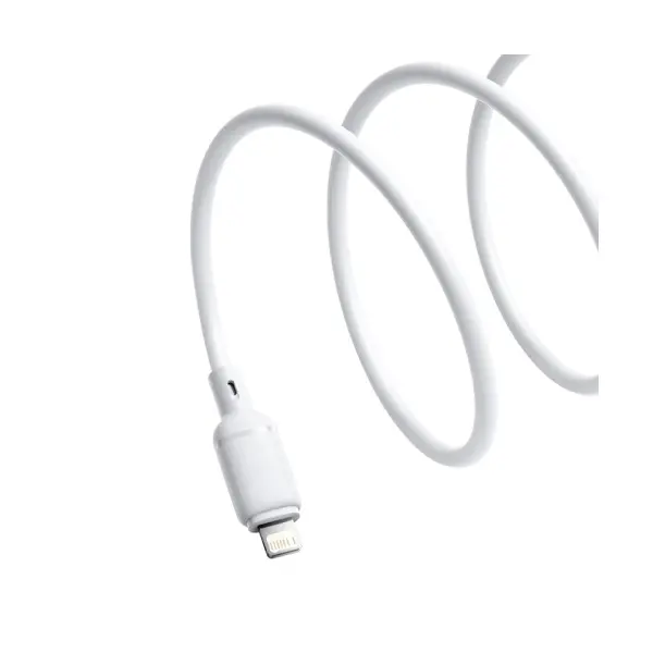 MR4_132574 Кабель baseus silky series usb-a to lightning 2.4a 1m, білий p10377702213-00 