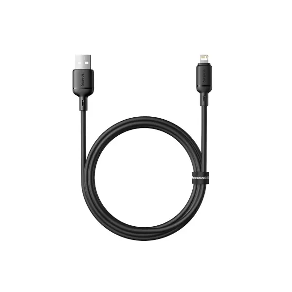 MR4_133633 Кабель baseus silky series usb-a to lightning 2.4a 1m, чорний p10377702113-00 