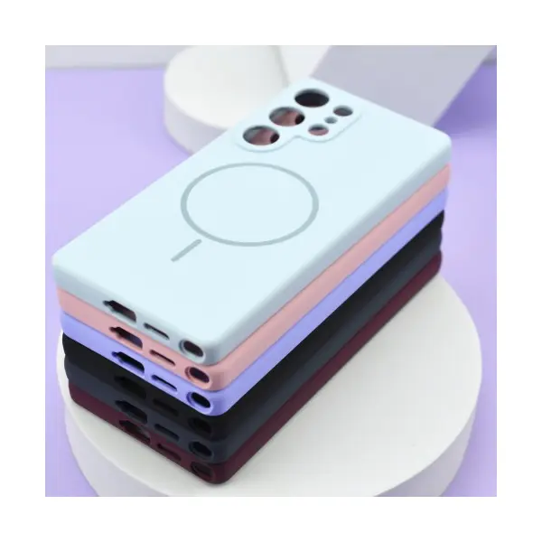 MR4_134125 Чохол silicone case luxury magsafe для samsung s24 fe rose рожевий PRC