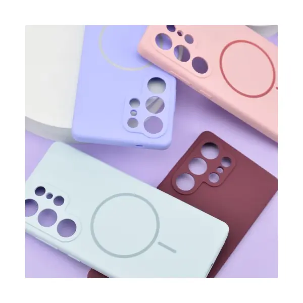 MR4_134125 Чохол silicone case luxury magsafe для samsung s24 fe rose рожевий PRC