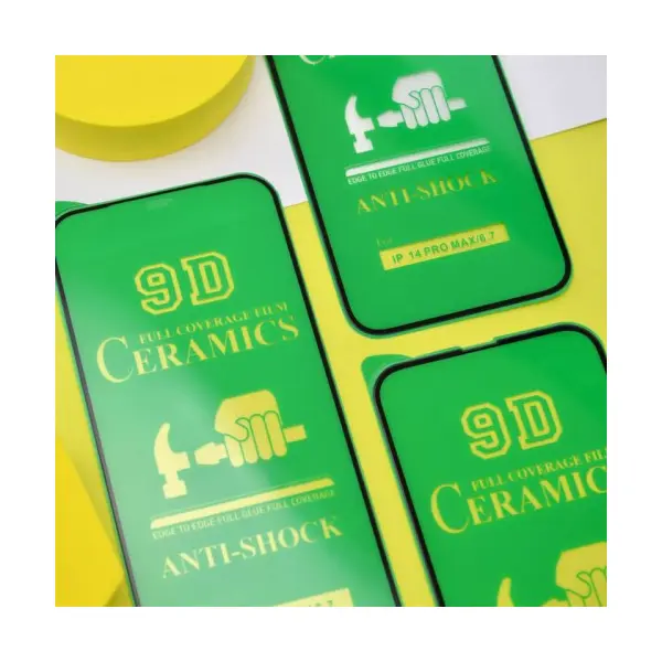 MR4_134985 Захисне скло ceramic для redmi 12, redmi 13, poco m6 4g, poco m6 plus, чорний (тех. пак) PRC