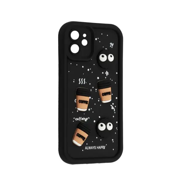 MR4_135232 Чохол happy cookie case для iphone 12, чорний 