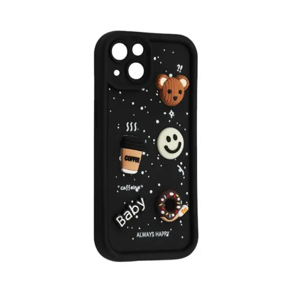 MR4_135254 Чохол happy donut case для iphone 14, чорний 