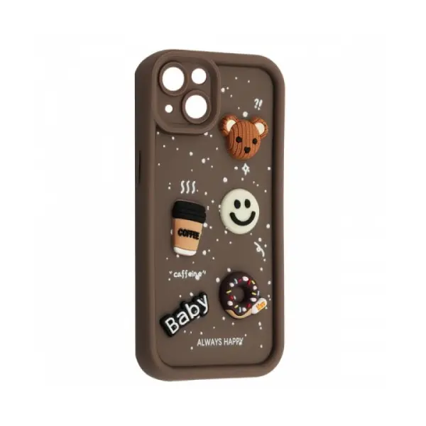 MR4_135255 Чохол happy donut case для iphone 14 brown 