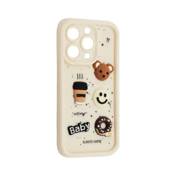 ЧОХОЛ HAPPY DONUT CASE ДЛЯ IPHONE 15 PRO MAX, БІЛИЙ