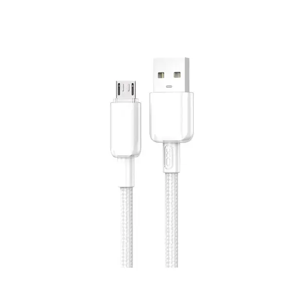 MR4_134576 Кабель xo nb249 5a android pvc shiny colorful micro data cable, білий 