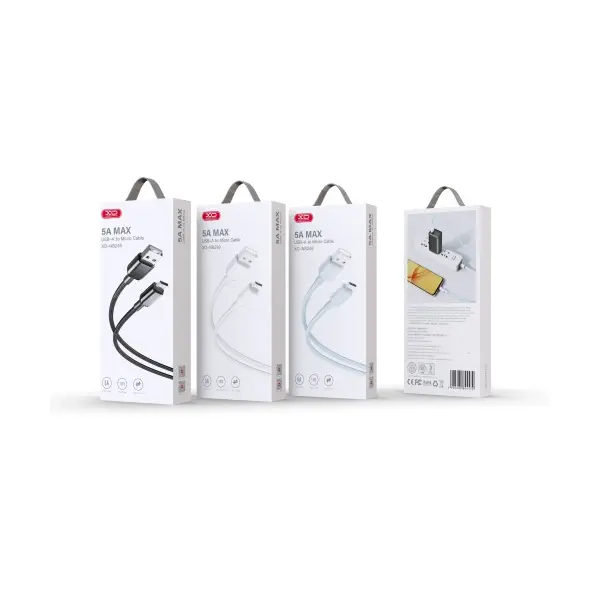 MR4_134576 Кабель xo nb249 5a android pvc shiny colorful micro data cable, білий 