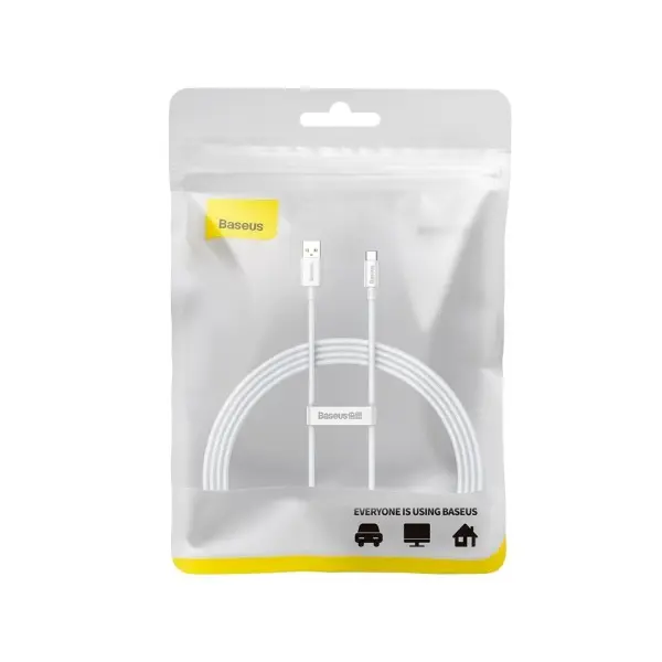 MR4_134753 Кабель baseus superior series fast charging cable usb-a to type-c 100w 1.5m, білий p10320102214-02 