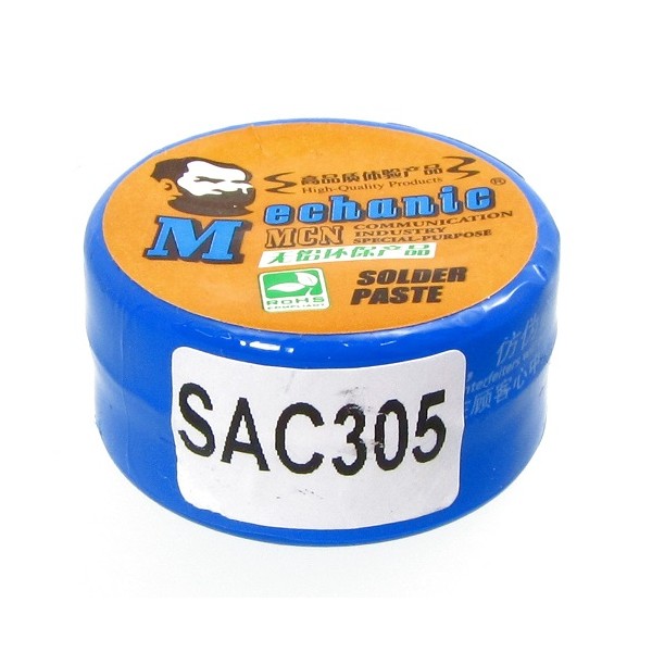 MR3_106270 Паста bga mechanic sac305, 20g, sn 96,5%, ag 3%, cu 0,5% (217с) (не содержит свинца) MECHANIC