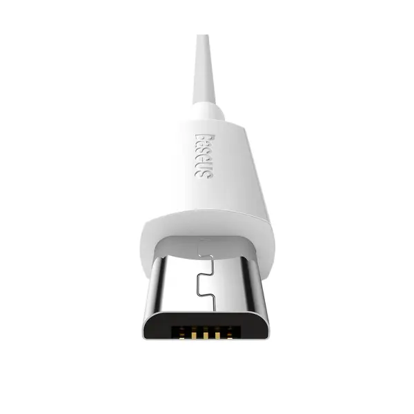 MR4_135373 Кабель baseus simple wisdom data cable kit usb-a to micro 2.1a (2pcs, set) 1.5m, білий tzcamzj-02 