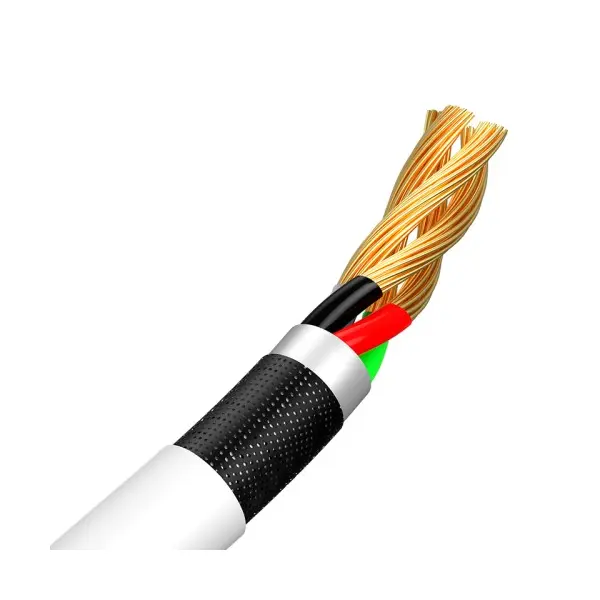 КАБЕЛЬ BASEUS SIMPLE WISDOM DATA CABLE KIT USB-A TO MICRO 2.1A (2PCS, SET) 1.5M, БІЛИЙ TZCAMZJ-02