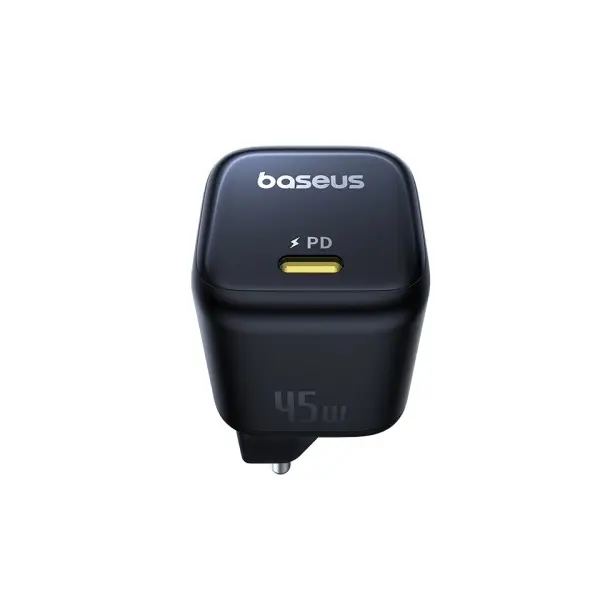 МЕРЕЖЕВИЙ ЗАРЯДНИЙ ПРИСТРІЙ BASEUS PICOGO GAN FAST CHARGER 1C 45W, ЧОРНИЙ P10176800123-00