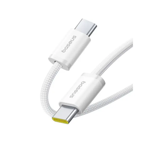КАБЕЛЬ PD BASEUS DYNAMIC 4 FAST CHARGING TYPE-C TO TYPE-C 100W 1M, БІЛИЙ P10381400211-00
