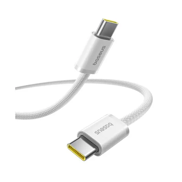 КАБЕЛЬ PD BASEUS DYNAMIC 4 FAST CHARGING TYPE-C TO TYPE-C 100W 1M, БІЛИЙ P10381400211-00