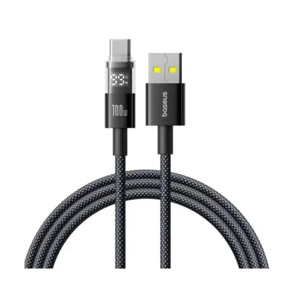 MR4_135360 Кабель baseus display 2 fast charging data cable usb-a to type-c 100w 1m, чорний p10382701121-00 