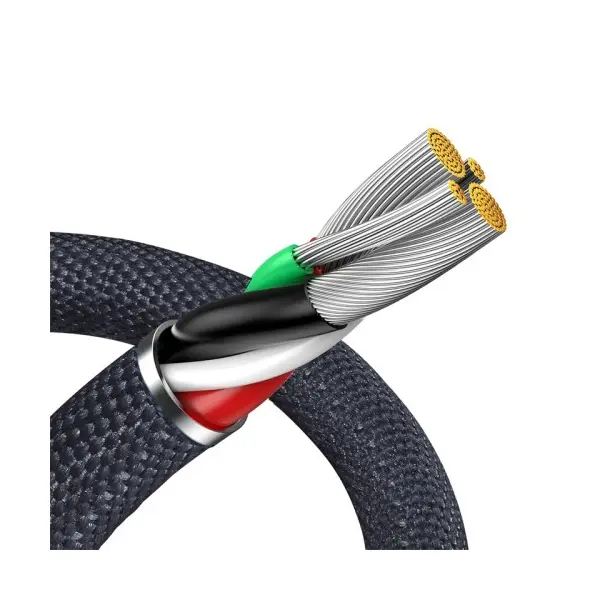 MR4_135422 Кабель baseus crystal shine series fast charging data cable usb-a to lightning 2.4a 2m, чорний cajy000101 