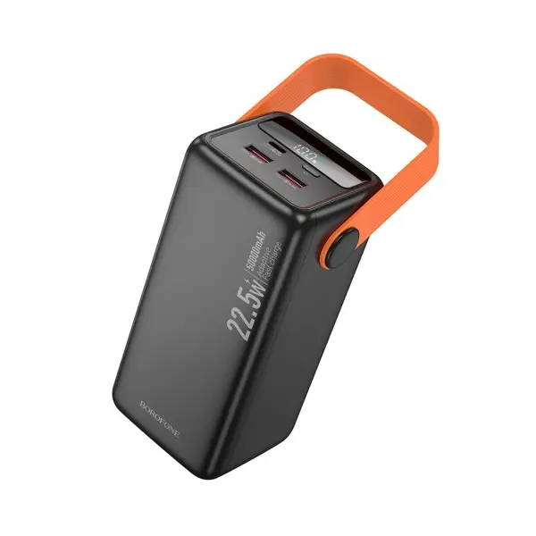 ЗОВНІШНІЙ АКУМУЛЯТОР POWER BANK BOROFONE BJ66A MAGNIFICO 22.5W+PD20W 50000MAH, ЧОРНИЙ