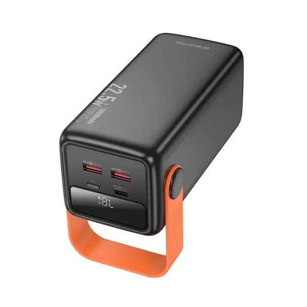 ЗОВНІШНІЙ АКУМУЛЯТОР POWER BANK BOROFONE BJ66A MAGNIFICO 22.5W+PD20W 50000MAH, ЧОРНИЙ